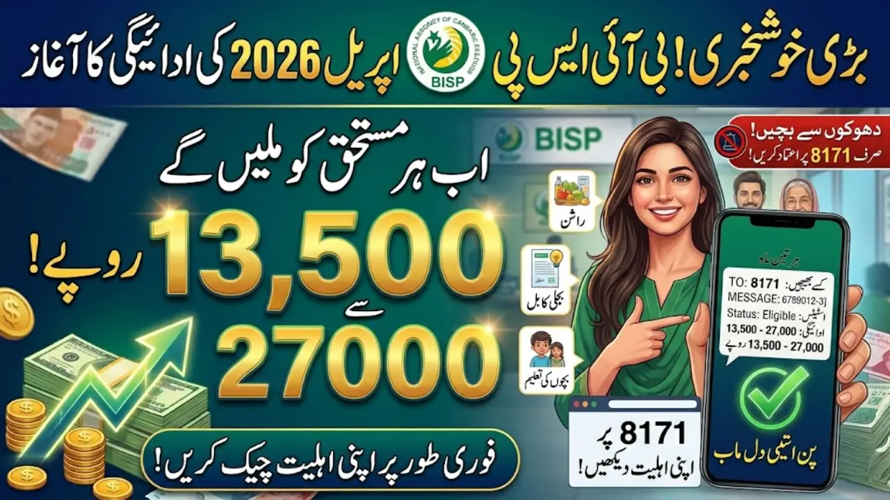 BISP April 2026 Payment via 8171